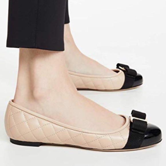 salvatore ferragamo varina quilted flats